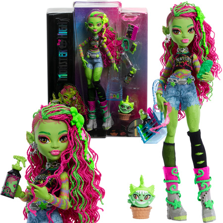 Monster High Zestaw Lalka Venus McFlytrap 30 cm + akcesoria muchołówka Straszyceum