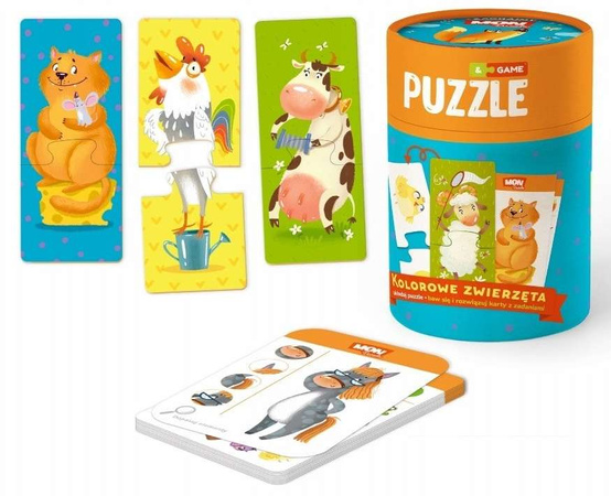 Dodo Puzzle Zwierzęta Mon Dwustronne Kolorowe 2x10