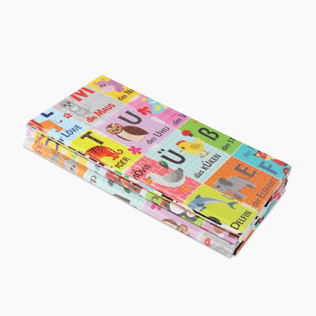 Humbi Gruba Mata Edukacyjna 2W1 z pianki XPE 120x180 alfabet wersja niemiecka