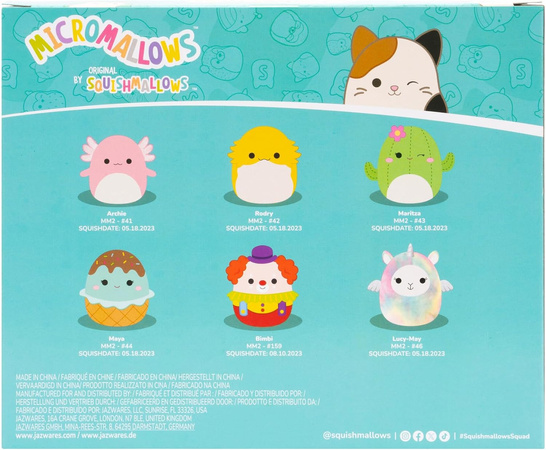 Zestaw 6 mini maskotek Micromallows Squishmallows