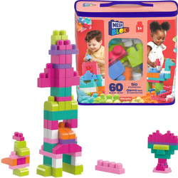 Mega Bloks zestaw klocki konstrukcyjne 60 elementów różowe