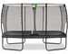Trampolina ogrodowa z siatką zabezpieczającą na nóżkach Allure Classic 214x366 cm czarna