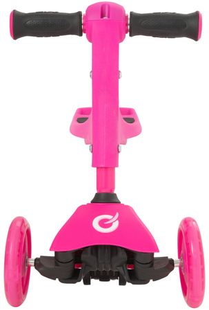 Evo Regulowana Trójkołowa Hulajnoga dla Dzieci 2w1 Jeździk Cruiser z Siedziskiem Różowy