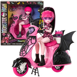 Lalka Monster High Draculaura na skuterze Vamptastic Scooter