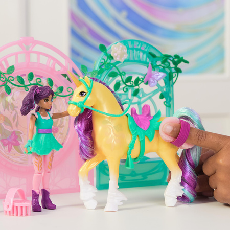 Unicorn Academy Zestaw Figurki Ava & Plant Magic Leaf dziewczyna i jednorożec brama + akcesoria