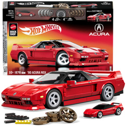 Hot Wheels Klocki Seria Elite Brick Shop Samochód '90 Acura NSX 876 elementów