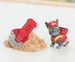 Psi Patrol Zestaw do budowania Rubble&Crew Rubble i jego ekipa Piesek Charger i Wheeler + Kinetic Sand + akcesoria