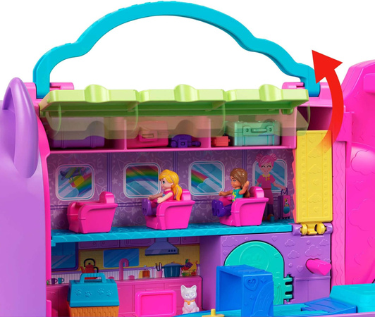 Polly Pocket Kitty Airways Adventures in Rio Kotolot Zestaw Samolot z 2 Lalkami i Akcesoriami 20 elementów