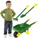 Zestaw Małego Ogrodnika John Deere Kids Taczka do piasku + zielone narzędzia ogrodowe Łopata Grabie Klein