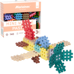Klocki konstrukcyjne Mini Waffle 140 w pastelowych kolorach elementów Marioinex