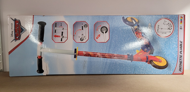 OUTLET Hulajnoga dwukołowa Auta Cars Disney Zygzak McQueen składana do 50 Kg USZKODZONE OPAKOWANIE