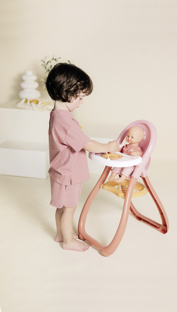 Smoby Baby Nurse Krzesełko do karmienia dla Lalek Zestaw dla Małych Opiekunek
