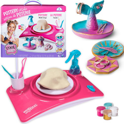 Koło Garncarskie Zestaw Do Tworzenia + Glina Farby Pracownia Cool Maker 6+