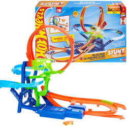 Hot Wheels Stunt Tracks Mid-Air Crash Powietrzna kraksa tor samochodowy + pojazd