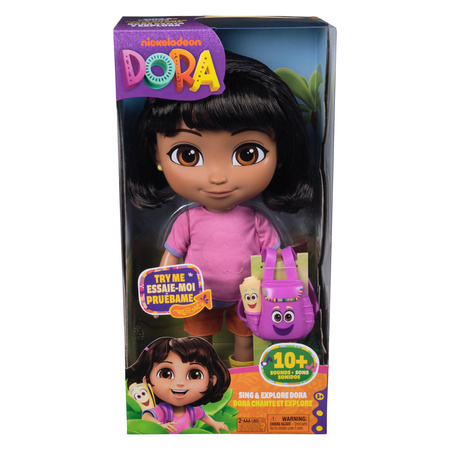 Dora Poznaje Świat Zestaw Lalka Interaktywna Dora 30 cm 10+ dźwięków