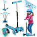 EVO Regulowana Trójkołowa Hulajnoga dla Dzieci Light Up Mini Cruiser Błękitny Świecące kółka