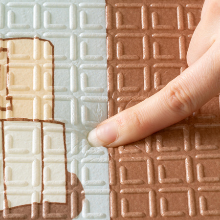 Dwustronna Składana Mata Edukacyjna z pianki XPE Podłogowa Bezpieczna 120x180 Miasto Noc Zwierzątka Humbi