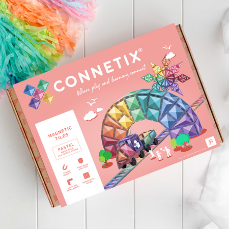 CONNETIX Pastel Mega Pack Kreatywne klocki magnetyczne 202 elementy