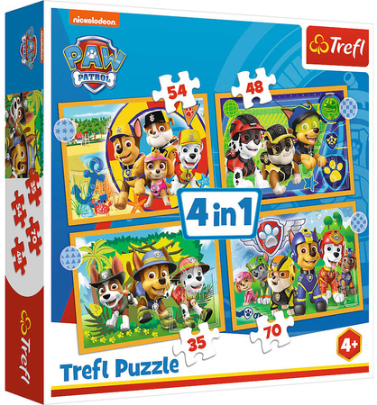 Puzzle 4w1 Wakacyjny Psi Patrol Trefl 
