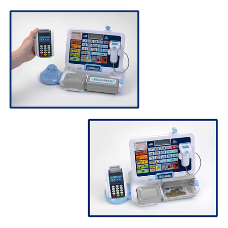 Kasa sklepowa z terminalem i skanerem + akcesoria dla dzieci AGD Dźwięk Klein