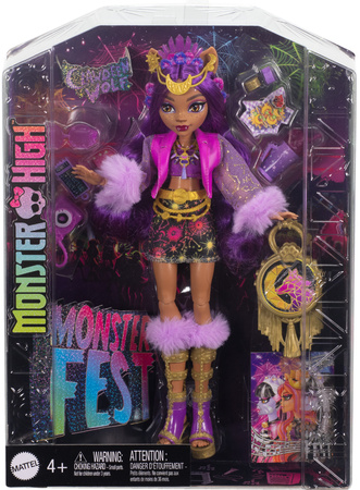 Monster High Lalka Clawdeen Wolf Potwór modowa 30 cm + akcesoria festiwalowe