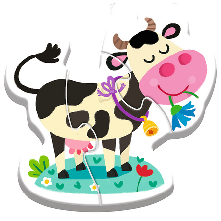 Puzzle 4w1 Farma Moje pierwsze puzzle Zwierzęta na farmie Trefl