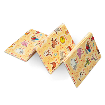 Humbi Gruba Mata Edukacyjna 2w1 z pianki XPE 180x120cm Onomatopeje polski alfabet odgłosy zwierząt nauka dźwięków