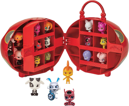 Zestaw Miraculous Biedronka i Czarny Kot kolekcjonerskie opakowanie + 4 figurki kwami