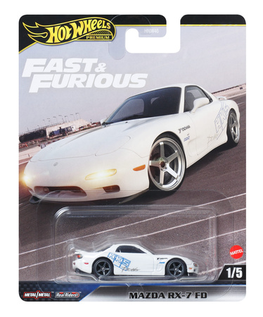 Hot Wheels Premium Fast & Furious Szybcy i Wściekli auto Mazda RX-7 FD 7 cm