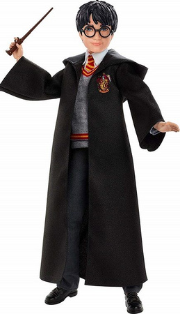 Lalka Harry Potter ruchoma figurka z różdżką i szatą Gryffindor Hogwart