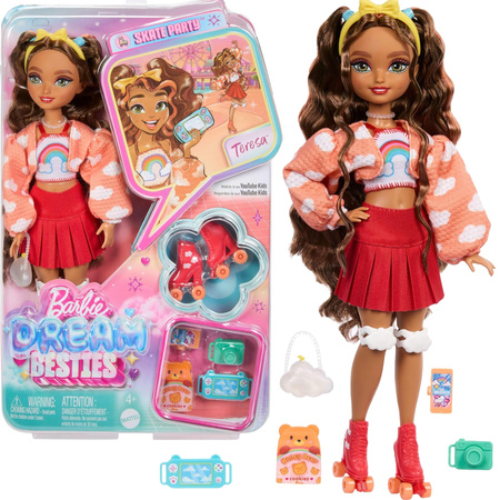 Barbie Dream Besties Skate Party Zestaw Teresa Lalka modowa + akcesoria