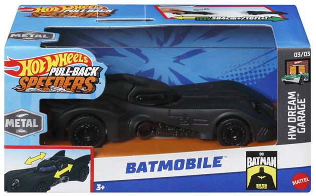 Hot Wheels Pull-Back Speeders auto Batmobile