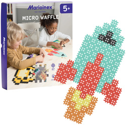 Klocki konstrukcyjne Micro Waffle duży zestaw 817 elementów Marioinex