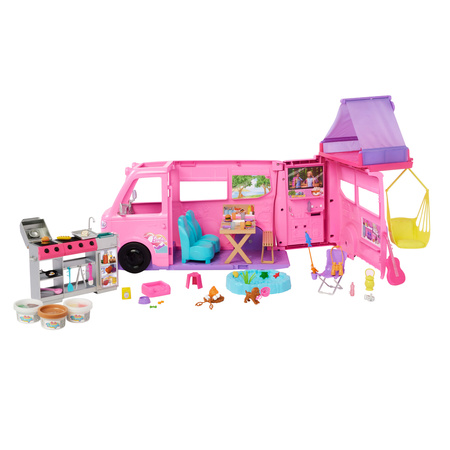 Barbie Wymarzony Kamper Dream Camper auto i akcesoria 60+ elementów