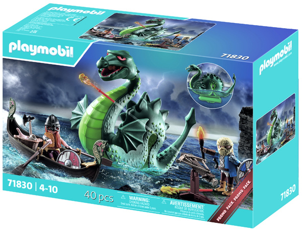 Playmobil Zestaw Wiking z morskim potworem 40 elementów