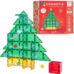 CONNETIX Zestaw Świąteczny Christmas Tree Special Edition Ball Run Pack Kreatywne klocki magnetyczne 71 elementów