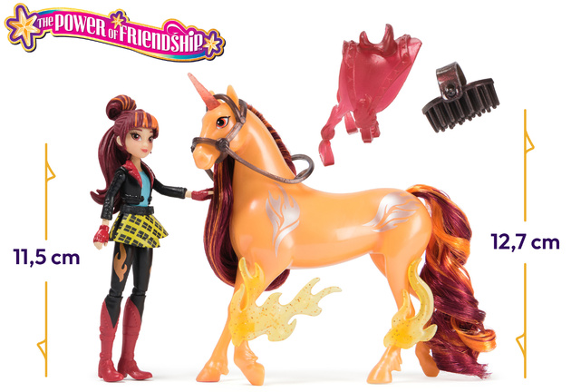 Unicorn Academy Akademia Jednorożców Zestaw Figurki Valentina & Cinder dziewczyna i jednorożec + akcesoria