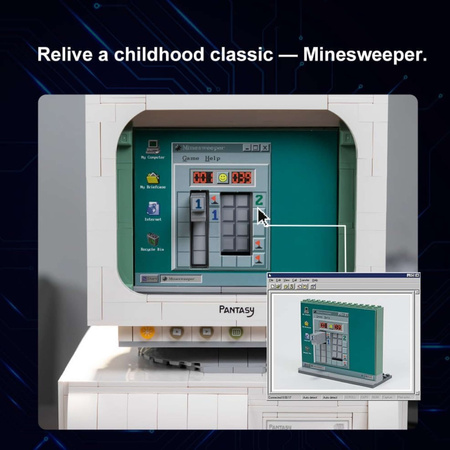 Klocki konstrukcyjne Pantasy Retro Vintage Komputer 1980s 1637 elementów