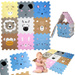 Mata podłogowa edukacyjna 120x120 Grube puzzle piankowe 9 szt. Humbi Zwierzęta 