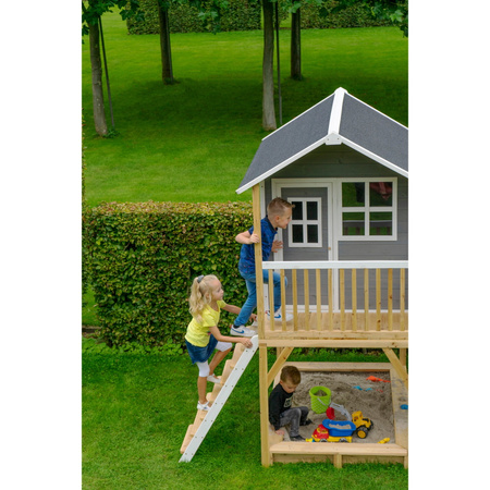 Drewniany domek ogrodowy dla dzieci Loft 700 - szary