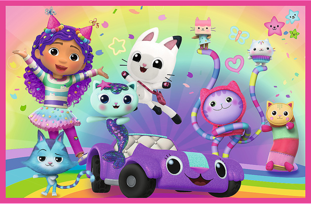 Puzzle Trefl 2 x 24 Koci Domek Gabi Zabawy z Gabby Gabby's Dollhouse