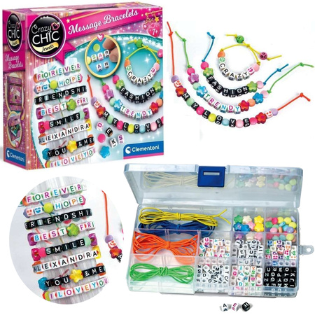 Zestaw do robienia bransoletek z wiadomością literki Message Bracelets