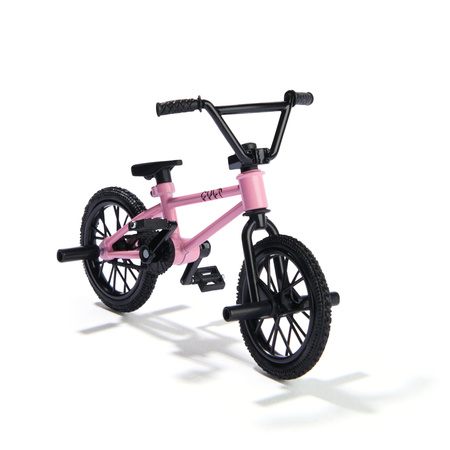 Tech Deck mały zestaw fingerbike BMX mini rower na palce Cult różowy + naklejki