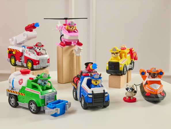 Psi Patrol Fire Rescue Zestaw Ratunkowa Wywrotka Figurka Rubble + Akcesoria Dump Truck