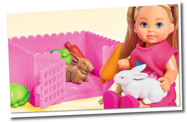 Lalka Steffi weterynarz i lalka Evi zwierzątka 35 elementów