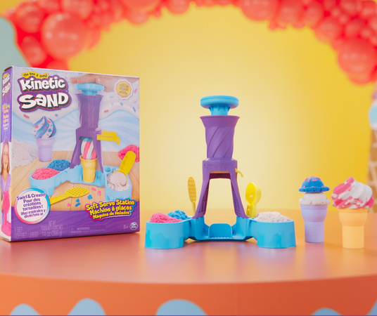 Kinetic Sand Piasek kinetyczny zestaw lody Soft Serve Station + akcesoria