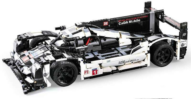 Klocki CaDA sportowy samochody wyścigowe Wyścigówka Białe Auto + Z-Wind RC 2043 el.