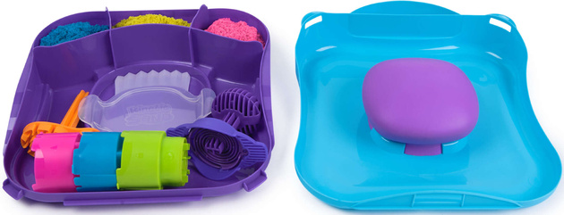 Piasek Kinetyczny Plastyczny Kinetic Sand Zestaw Walizka Squish Motion + akcesoria