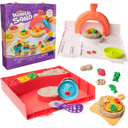 Piasek Kinetyczny Kinetic Sand Zestaw do tworzenia rosnącej pizzy SquishPizza 450 g piasku + akcesoria