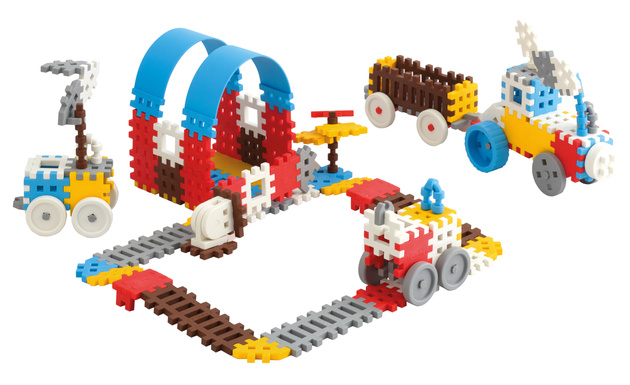 Klocki konstrukcyjne Mini Waffle Konstruktor 140 elementów Marioinex